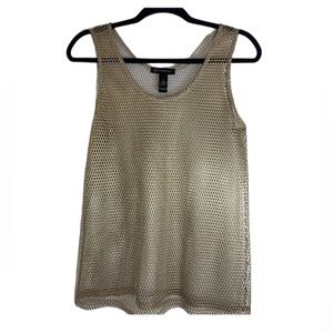 INC | Gold Mesh Top